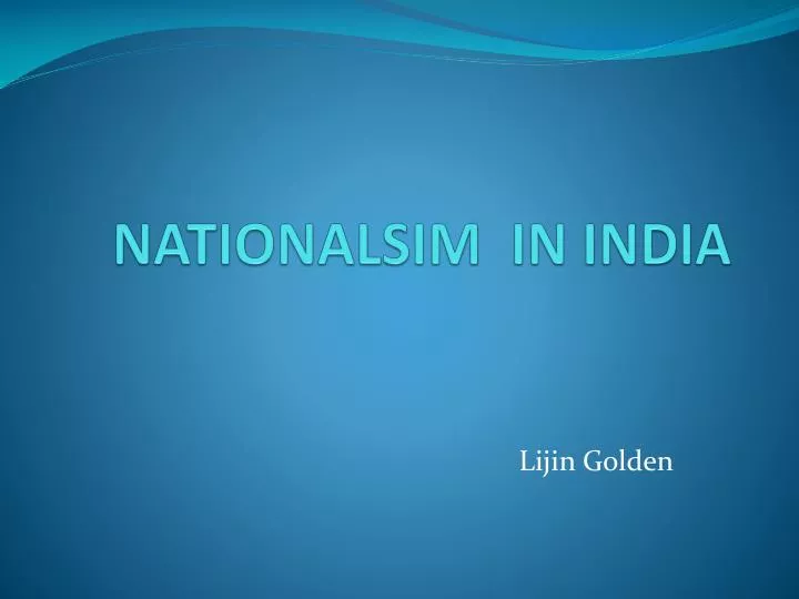 nationalsim in india