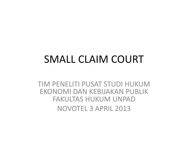 small claim court