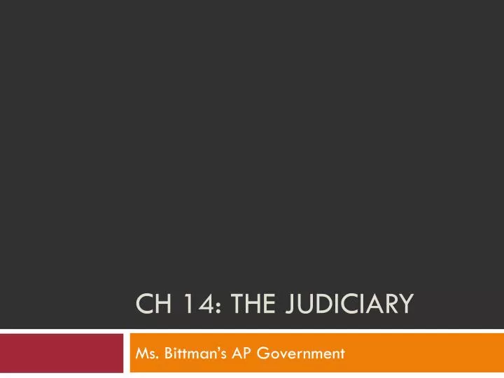 ch 14 the judiciary