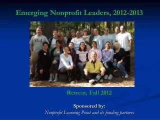 Emerging Nonprofit Leaders, 2012-2013