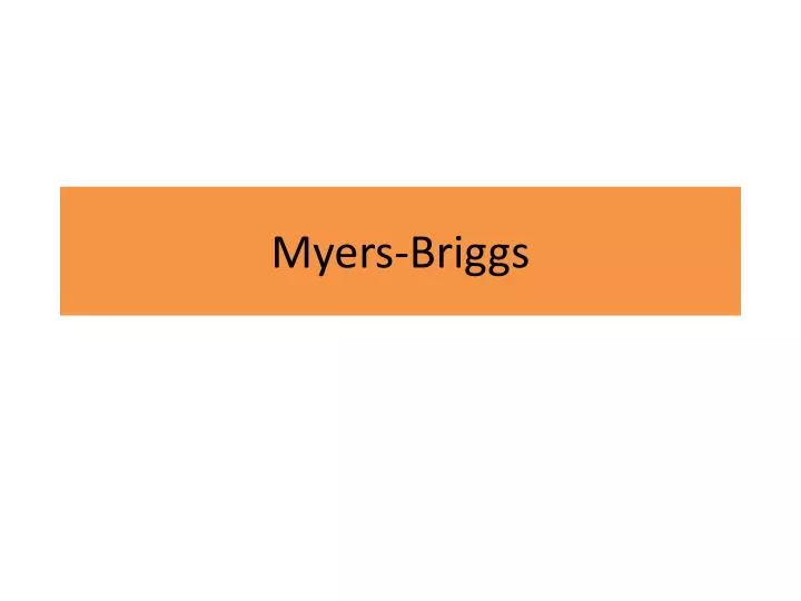 myers briggs