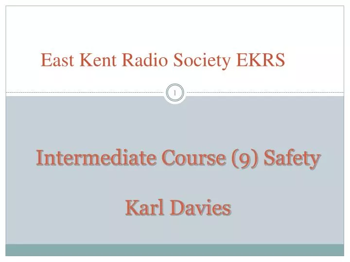 intermediate course 9 safety karl davies
