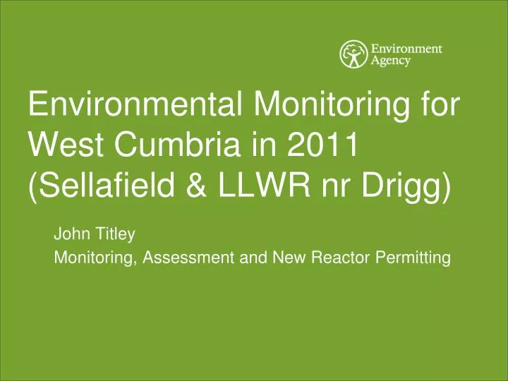 environmental monitoring for west cumbria in 2011 sellafield llwr nr drigg