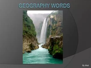 Geography Words