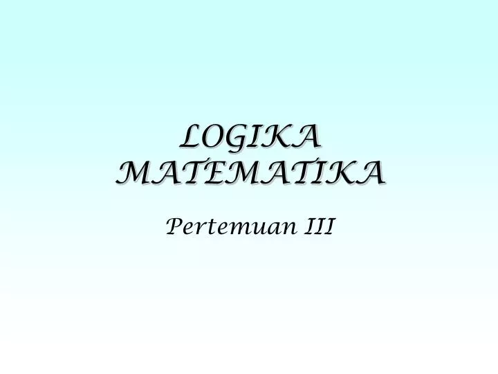 logika matematika