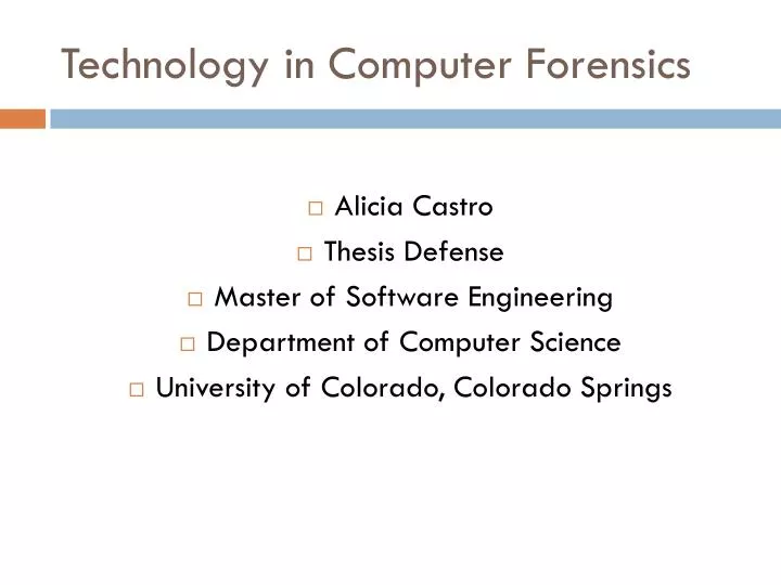 technology in computer forensics