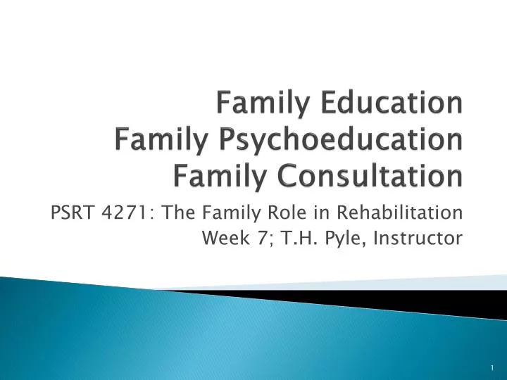 family education family psychoeducation family consultation