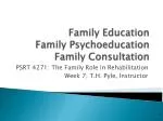 Family Education Family Psychoeducation Family Consultation