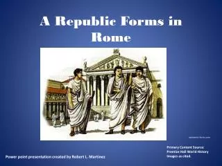 A Republic Forms in Rome