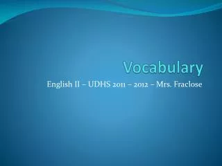 vocabulary