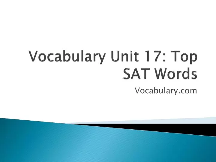 vocabulary unit 17 top sat words