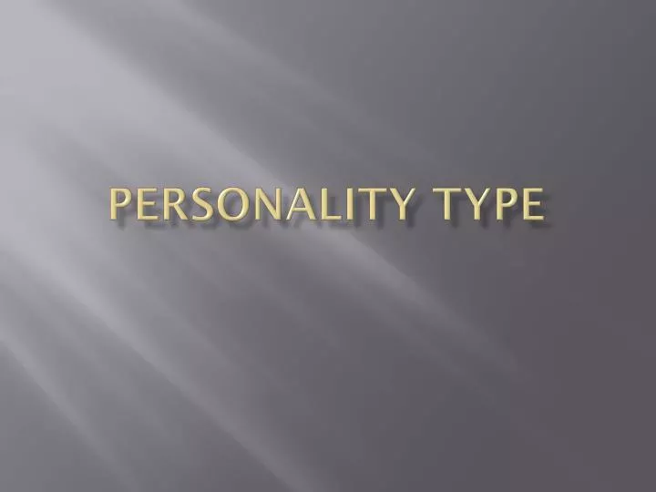 personality type