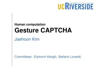 Human computation Gesture CAPTCHA