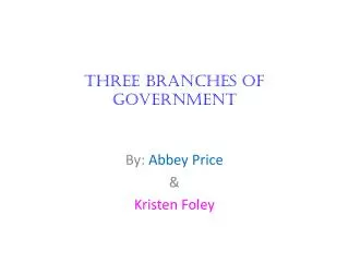 Three Branches of Government