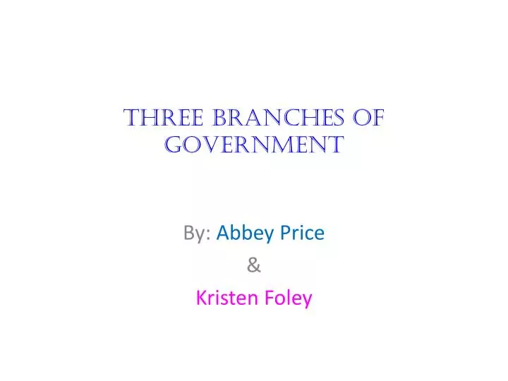 three branches of government