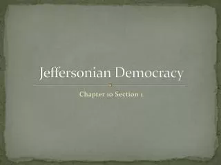 Jeffersonian Democracy