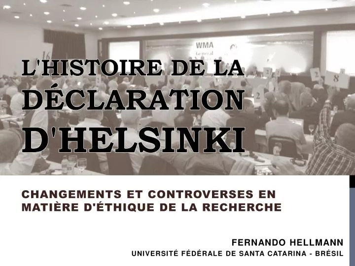 l histoire de la d claration d helsinki