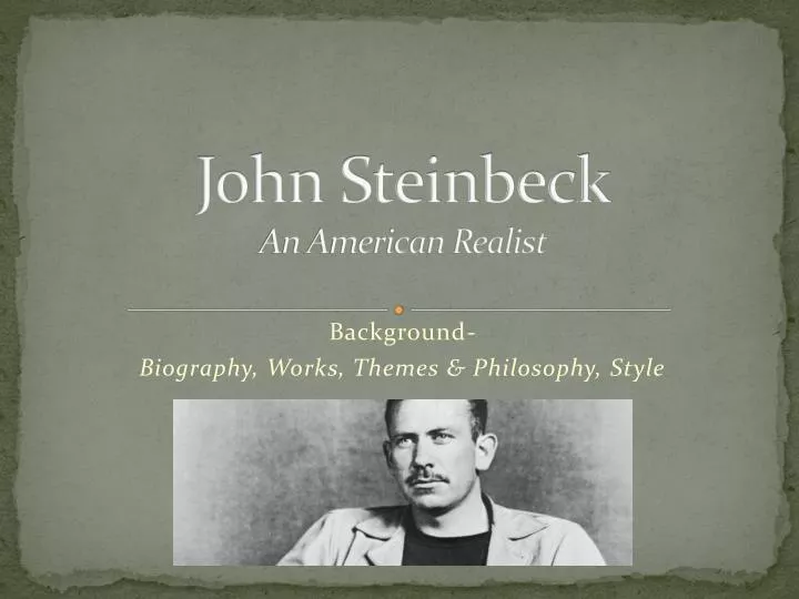 john steinbeck an american realist