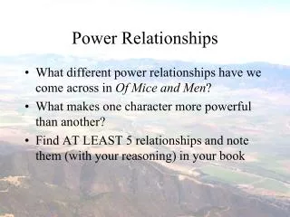 Power Relationships