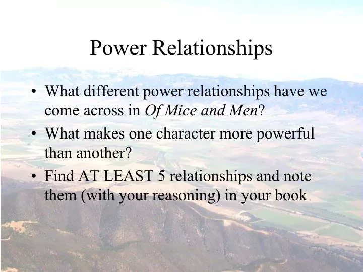 power relationships