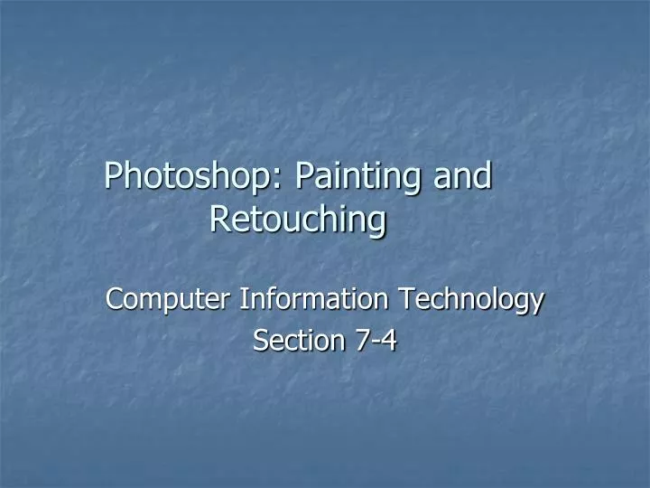 photoshop painting and retouching
