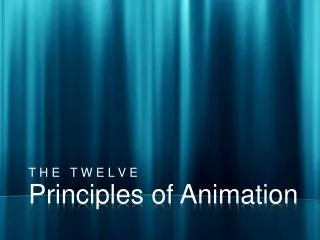 Principles of Animation