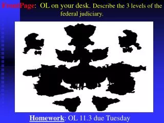 Homework : OL 11.3 due Tuesday