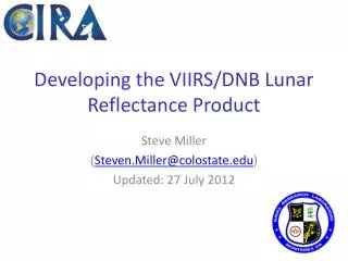 Developing the VIIRS/DNB Lunar Reflectance Product