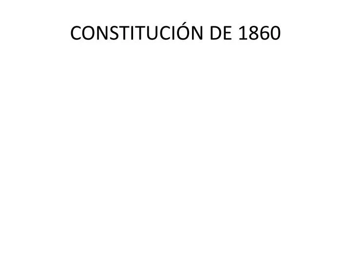 constituci n de 1860