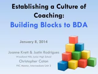 Establishing a Culture of Coaching: Building Blocks to BDA