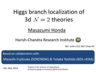 Higgs branch localization of 3d theories