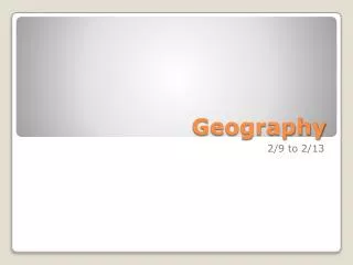 geography