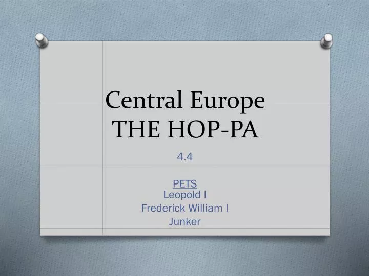 central europe the hop pa
