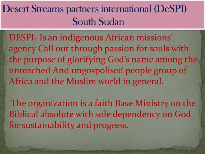 desert streams partners international despi south sudan