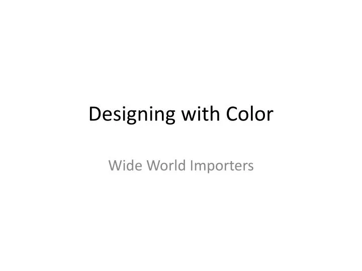 designing with color