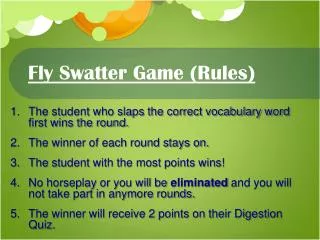Fly Swatter Game (Rules)