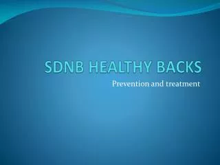 SDNB HEALTHY BACKS