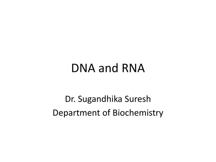 dna and rna