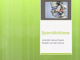 Spondilolistese