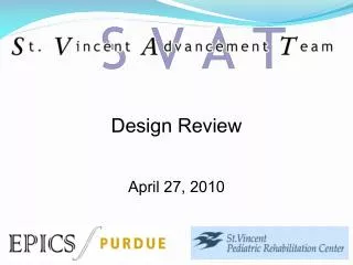 Design Review April 27, 2010