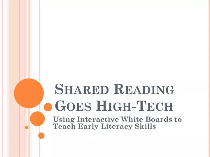 shared reading goes high tech