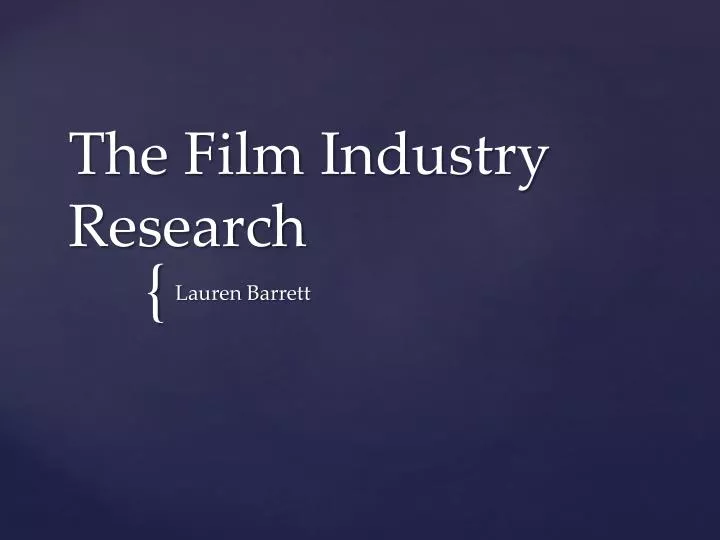 the film industry research