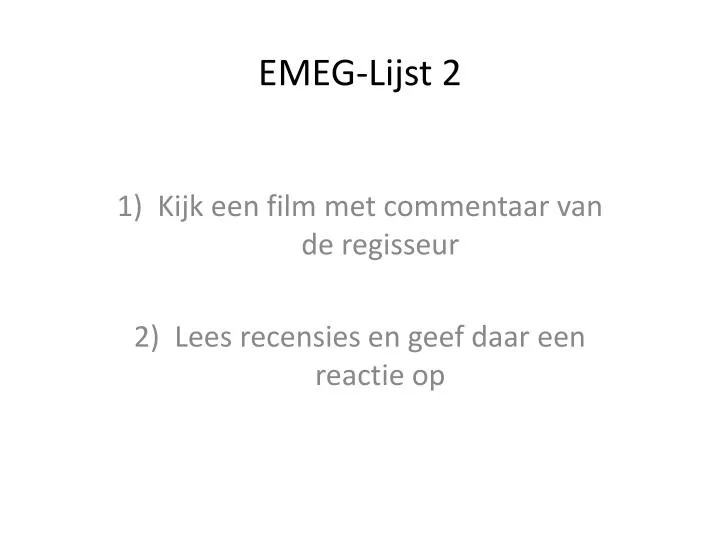 emeg lijst 2