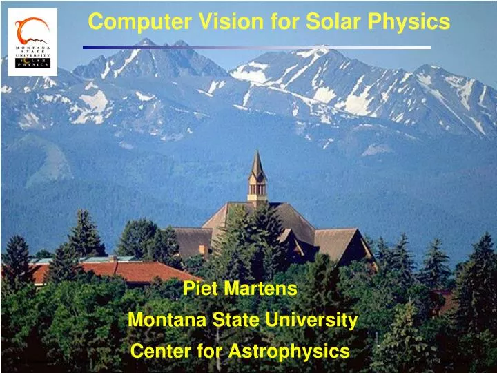 computer vision for solar physics
