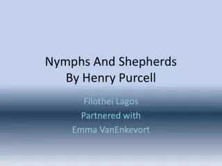Nymphs And Shepherds By Henry Purcell