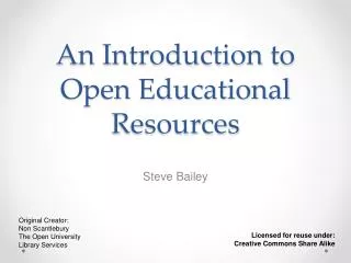 An Introduction to Open Educational Resources