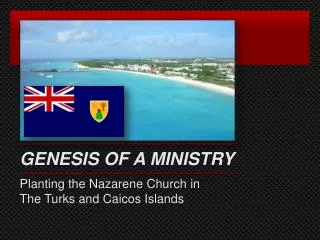 GENESIS OF A MINISTRY