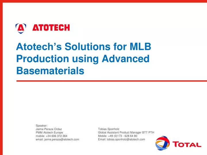 atotech s solutions for mlb production using advanced basematerials