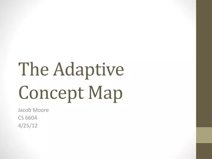 the adaptive concept map