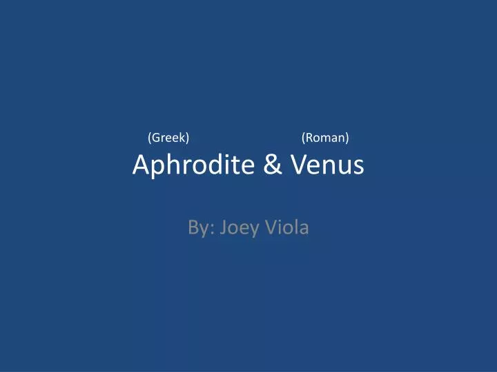 greek roman aphrodite venus